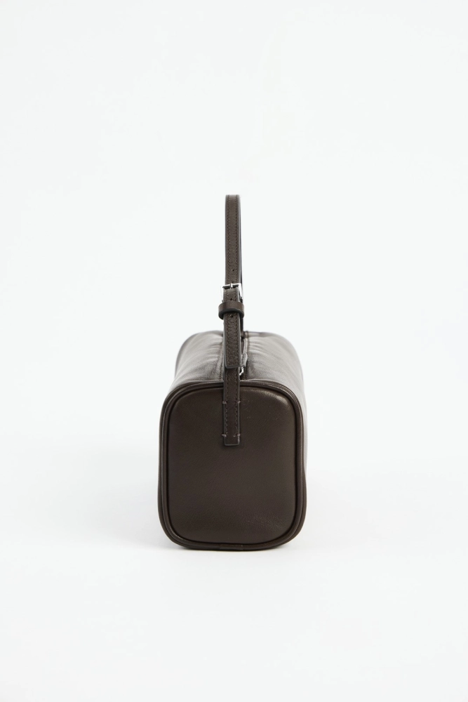LIBLUB 90's Classic Top Handle Bag in Leather | Women's Small Bag Brown - LIB LUZ