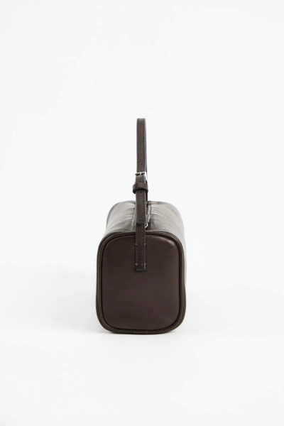 LIBLUB 90's Classic Top Handle Bag in Leather | Women's Small Bag Brown - LIB LUZ