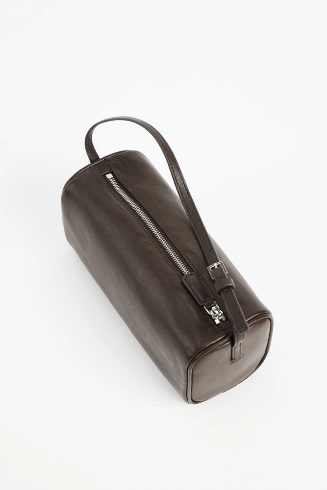 LIBLUB 90's Classic Top Handle Bag in Leather | Women's Small Bag Brown - LIB LUZ
