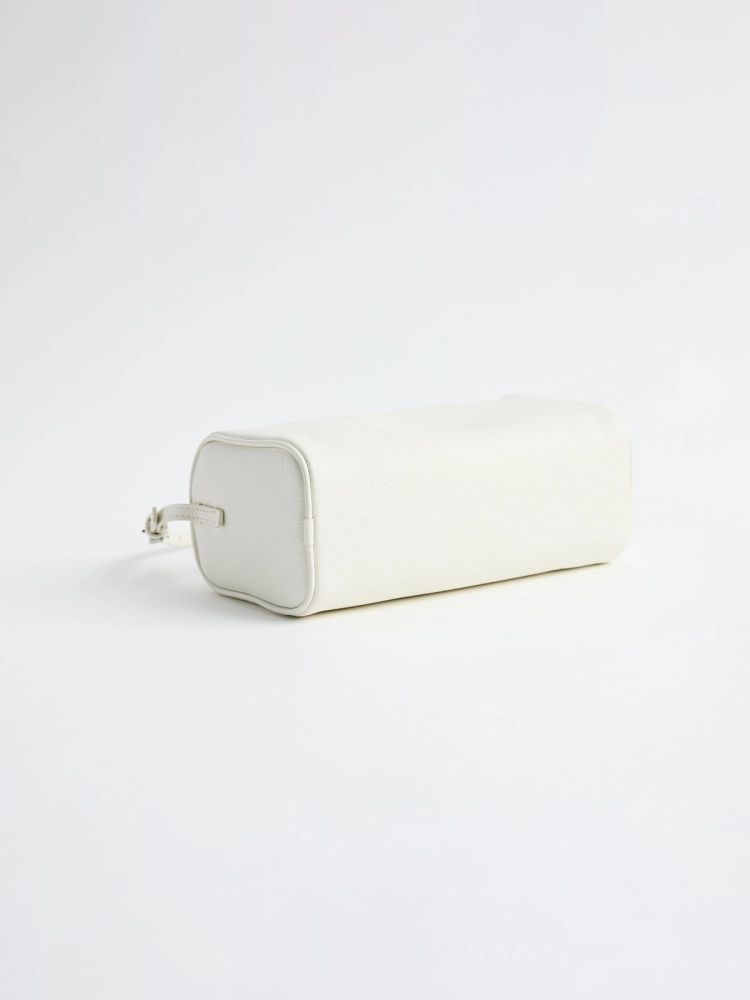 LIBLUB 90's Classic Top Handle Bag in Leather | Women's Small Bag White - LIB LUZ