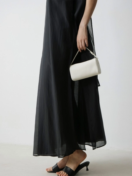 LIBLUB 90's Classic Top Handle Bag in Leather | Women's Small Bag White - LIB LUZ