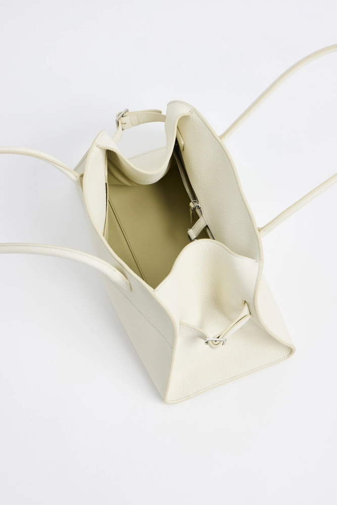 LIBLUZ Margaux Shoulder 12 Bag in Leather Ivory - LIB LUZ