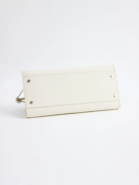 LIBLUZ Margaux Shoulder 12 Bag in Leather Ivory - LIB LUZ