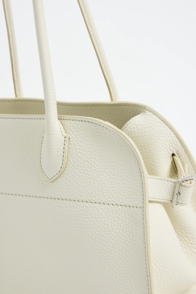 LIBLUZ Margaux Shoulder 12 Bag in Leather Ivory - LIB LUZ