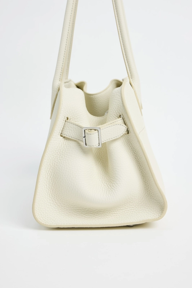 LIBLUZ Margaux Shoulder 12 Bag in Leather Ivory - LIB LUZ