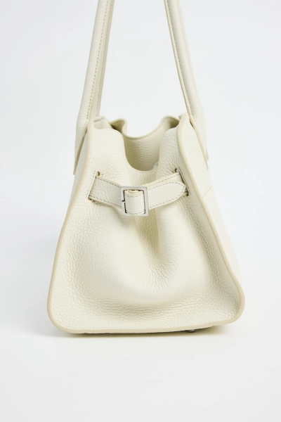 LIBLUZ Margaux Shoulder 12 Bag in Leather Ivory - LIB LUZ