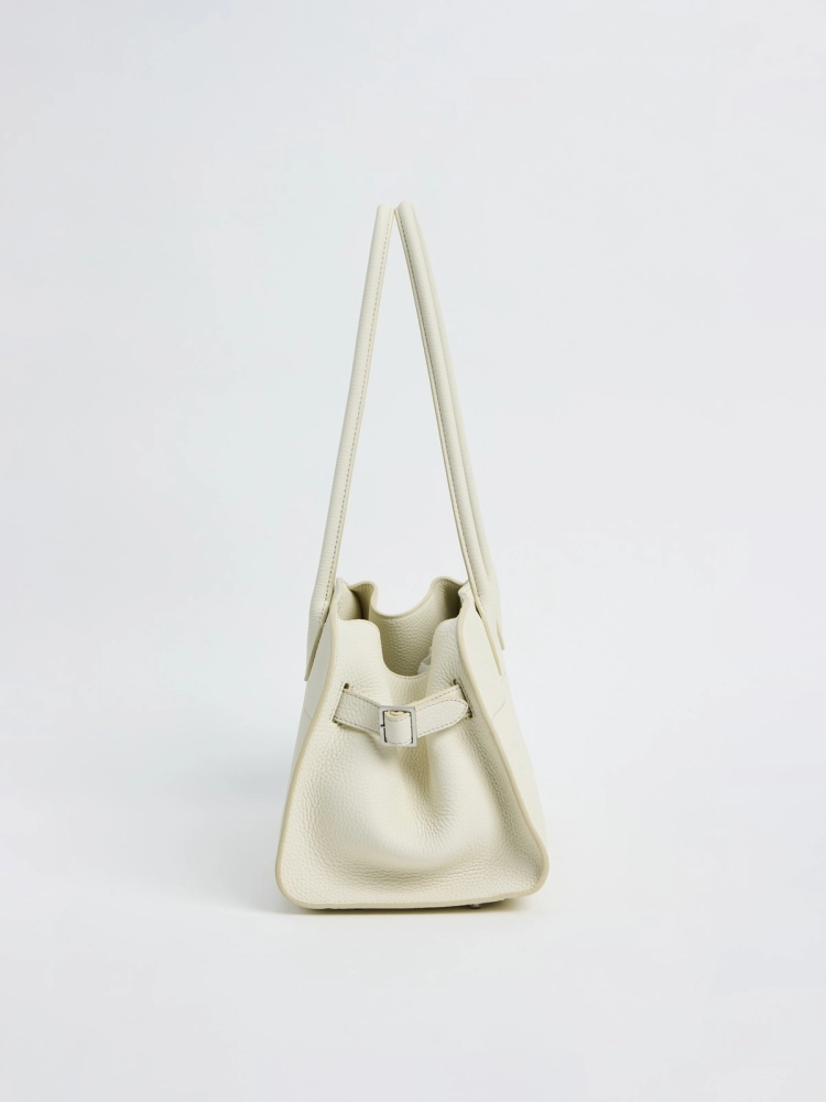 LIBLUZ Margaux Shoulder 12 Bag in Leather Ivory - LIB LUZ