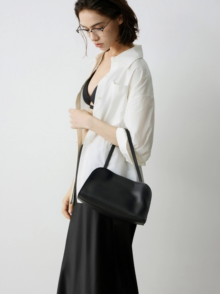 LIBLUZ Margaux 12 Shoulder Bag in Leather Black - LIB LUZ