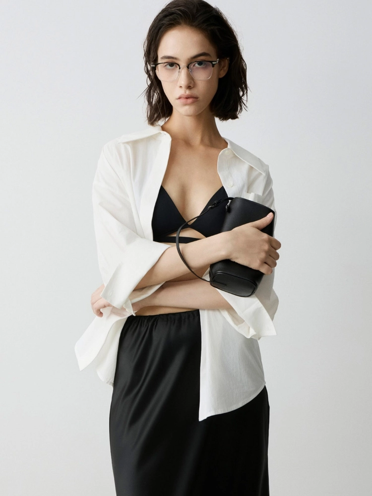 LIBLUB 90's Classic Top Handle Bag in Leather | Women's Small Bag - LIB LUZ