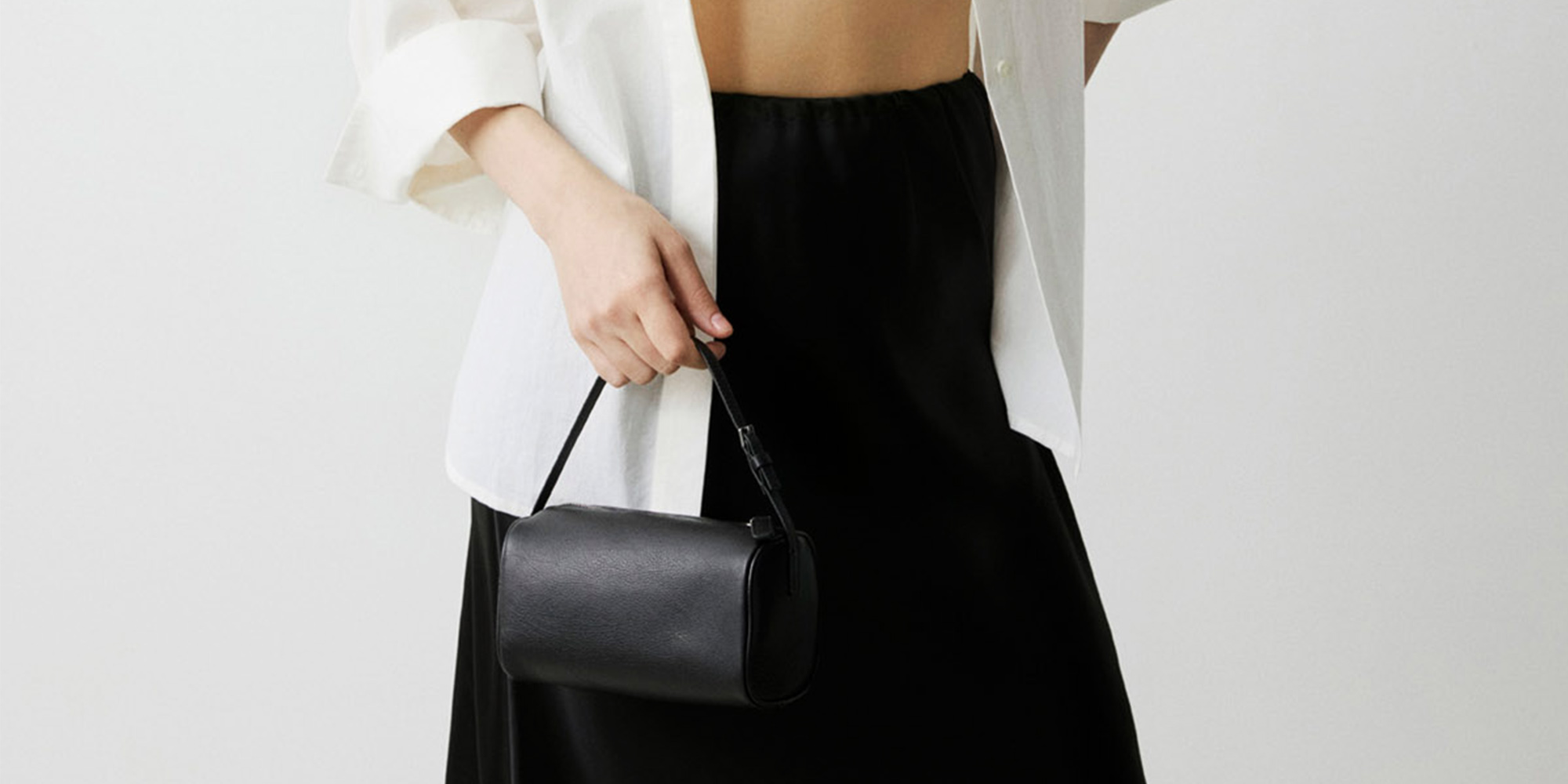 LIBLUB 90's Classic Top Handle Bag in Leather | Women's Small Bag Brown